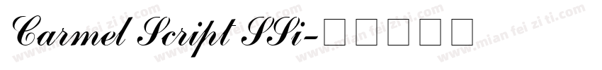 Carmel Script SSi字体转换